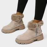 Women's Elegant Winter Boots in Khaki