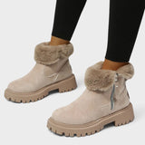 Women's Elegant Winter Boots in Khaki