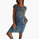 Nicole Comfortable Dress in Blue