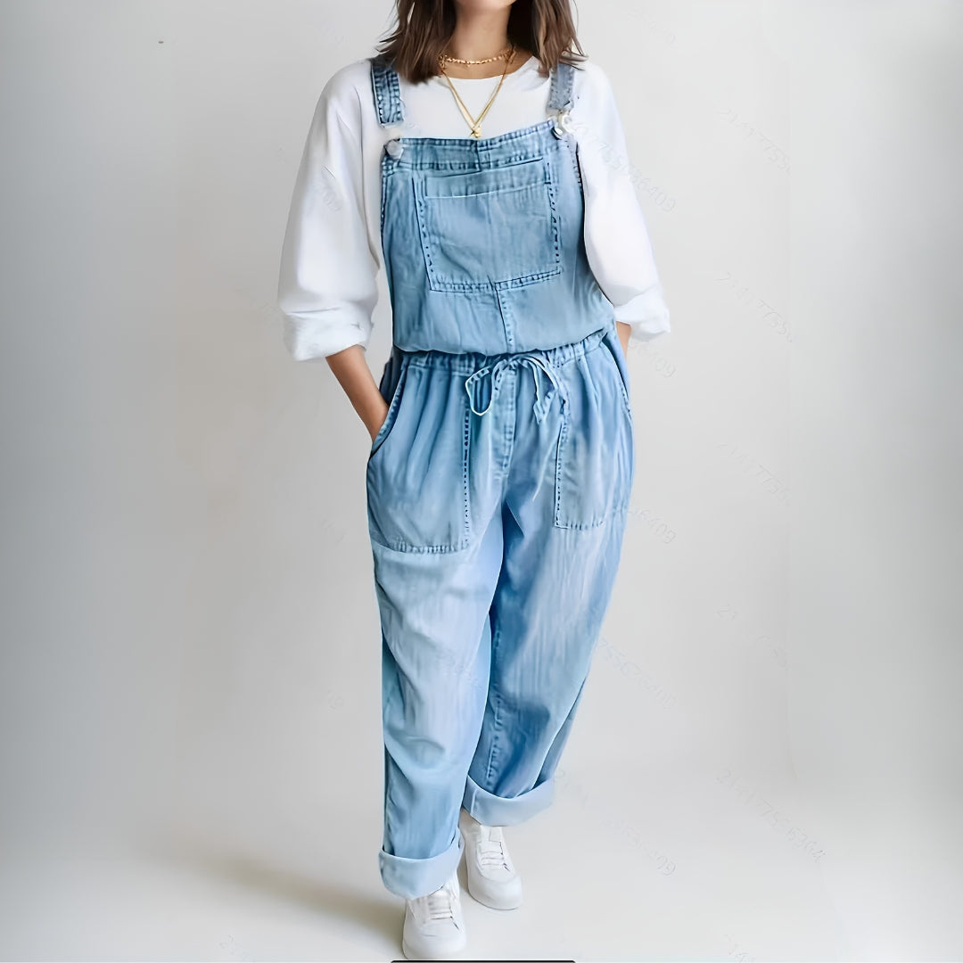 Margot Relaxed Denim Jumpsuit