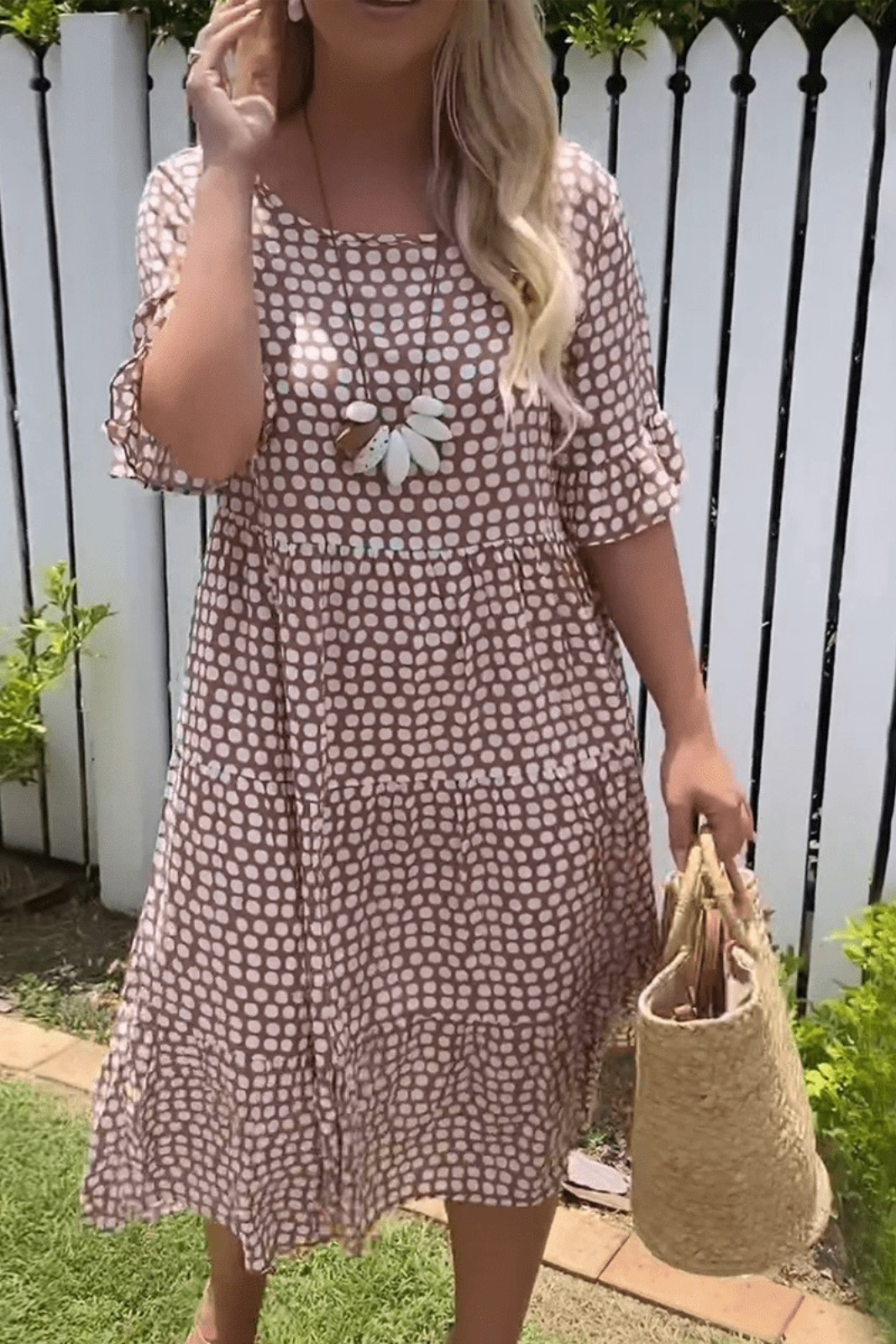 Women's Sable Short-Sleeve Midi Dress