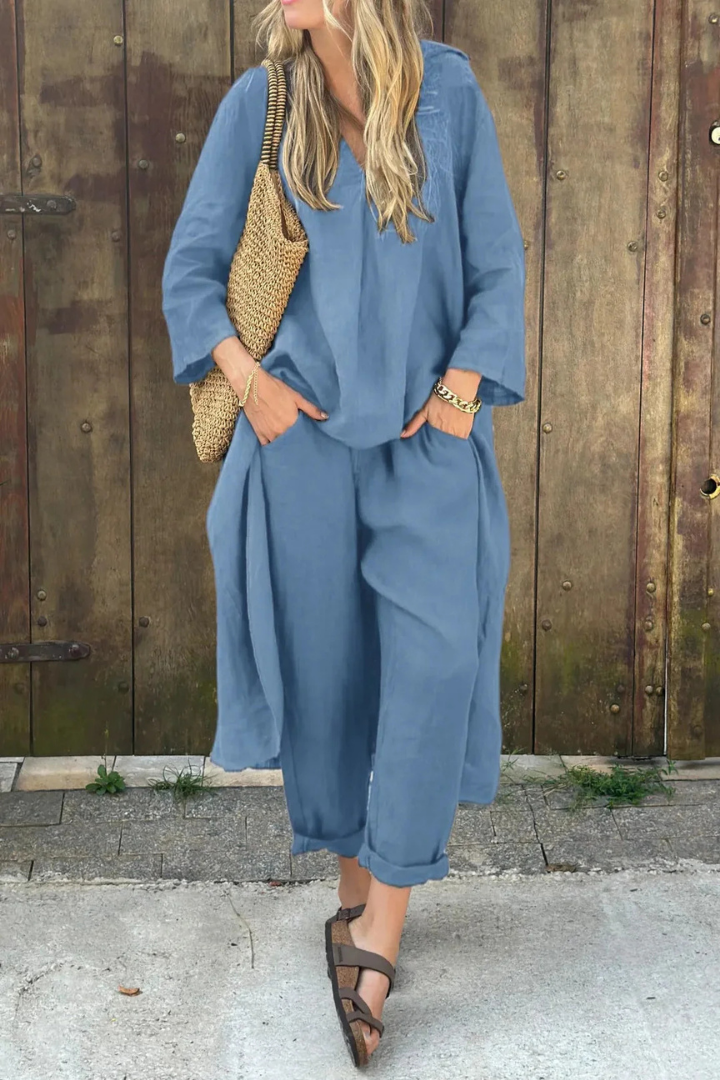 Women's Stylish and Comfortable Set in Light Blue