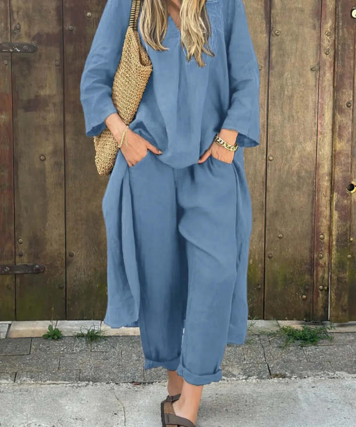 Women's Stylish and Comfortable Set in Light Blue