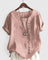 Women's Comfortable Short Sleeve Blouse in Pink