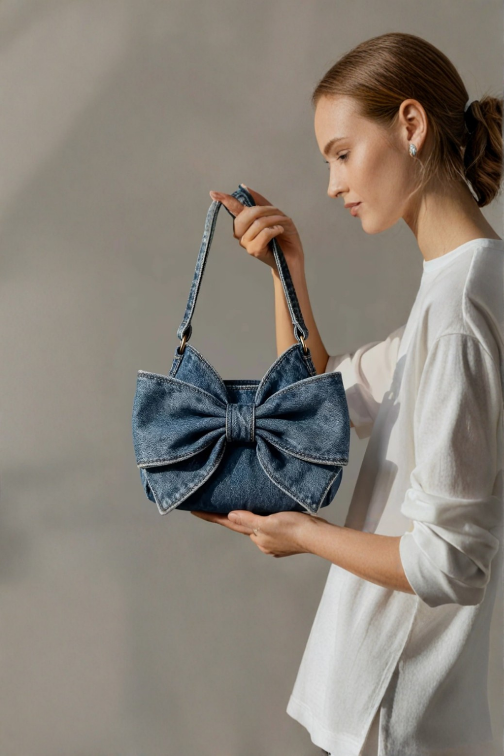 Women's Bow Denim Bag, photo 2