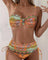 Women's Sexy Ethnic Print Bikini Set in Orange
