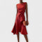 Darlene Sophisticated Midi Dress in Red