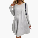 Julia Elegant Dress in Light Gray