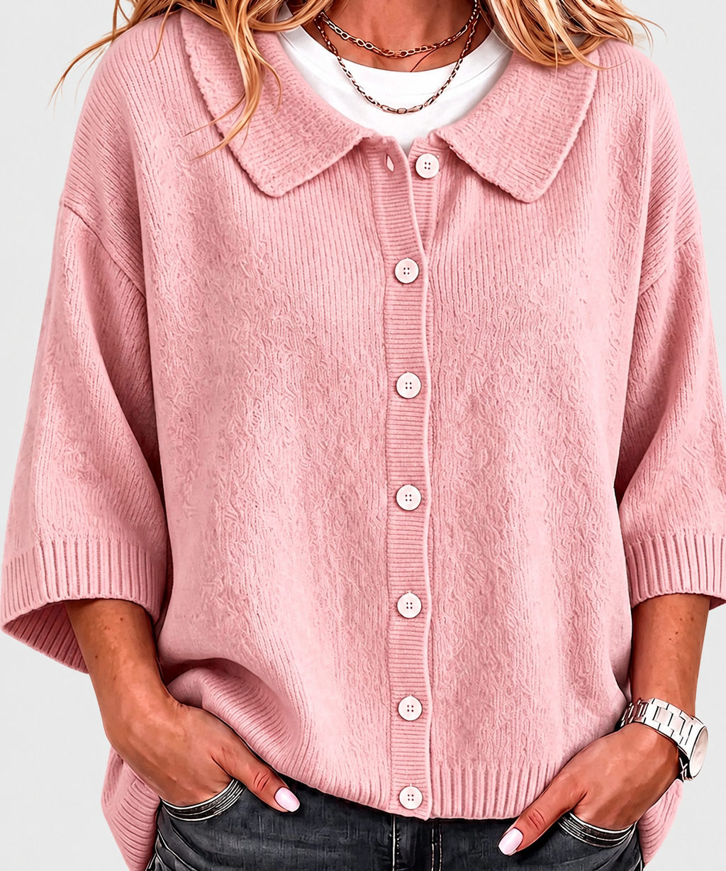 Women's Knitted Gilet in Pink