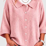 Women's Knitted Gilet in Pink