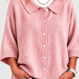 Women's Knitted Gilet in Pink