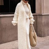 Women's Knit Coat in Ivory