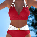 Women's Elegant Support Bikini Set in Red