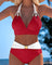 Women's Elegant Support Bikini Set in Red