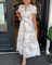 Women's Classic Toile Maxi Dress in Mauve Brown