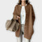 Women's Oversized Snap-Front Cardigan in Brown