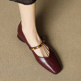 Women's Leather Square-Toe Mary Janes, photo 5