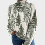 Nadine Artistic Print Turtleneck Sweater
