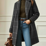 Women's Ullcheck Coat in Gray