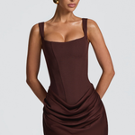 Women's Hourglass Mini Dress in Mocha
