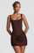 Women's Hourglass Mini Dress in Mocha