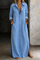 Women's Button-Front Denim Dress in Blue