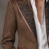 Gisèle | Chevron Print Panel Blazer