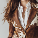 Agathe | Vintage Printed Cow Blazer Eco-Friendly