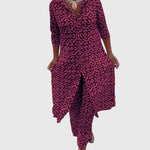 Women's Elegant Vintage Two-Piece Set in Pink