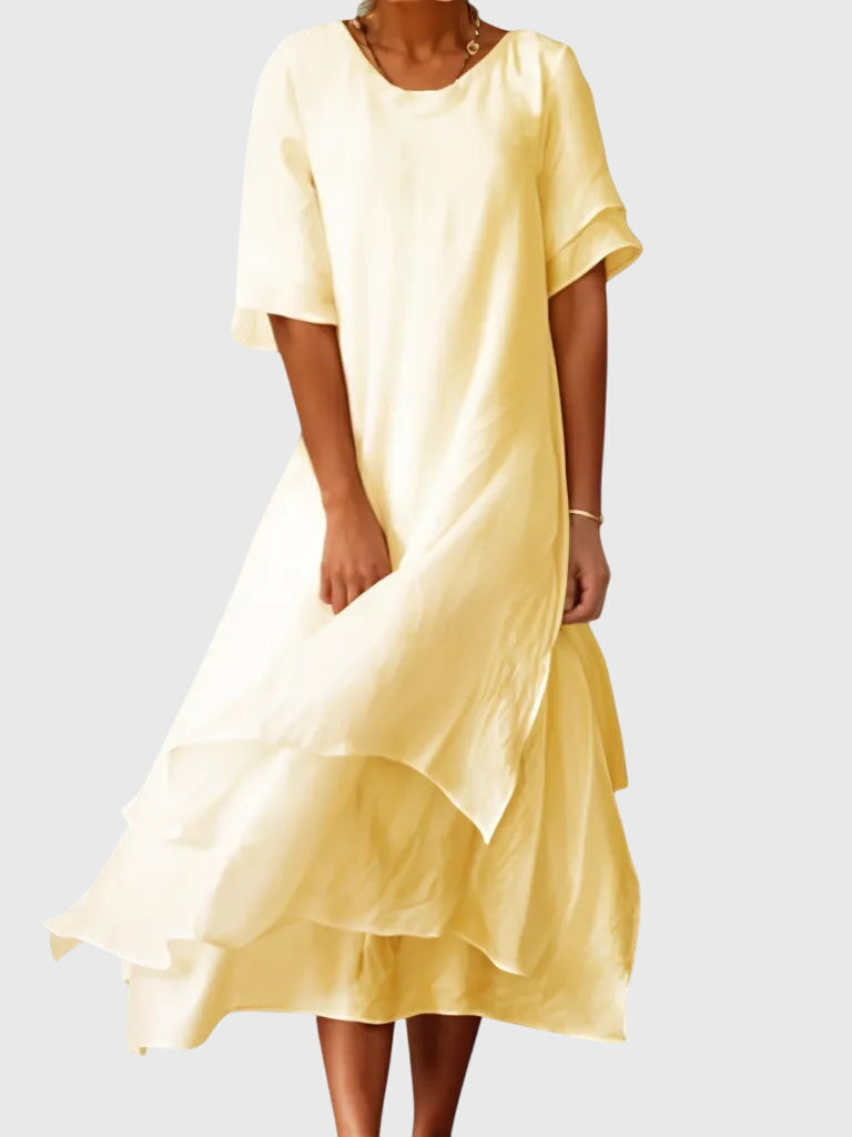 April Elegant Dress in Yellow