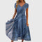Women's Flowing Midi Dress in Blue