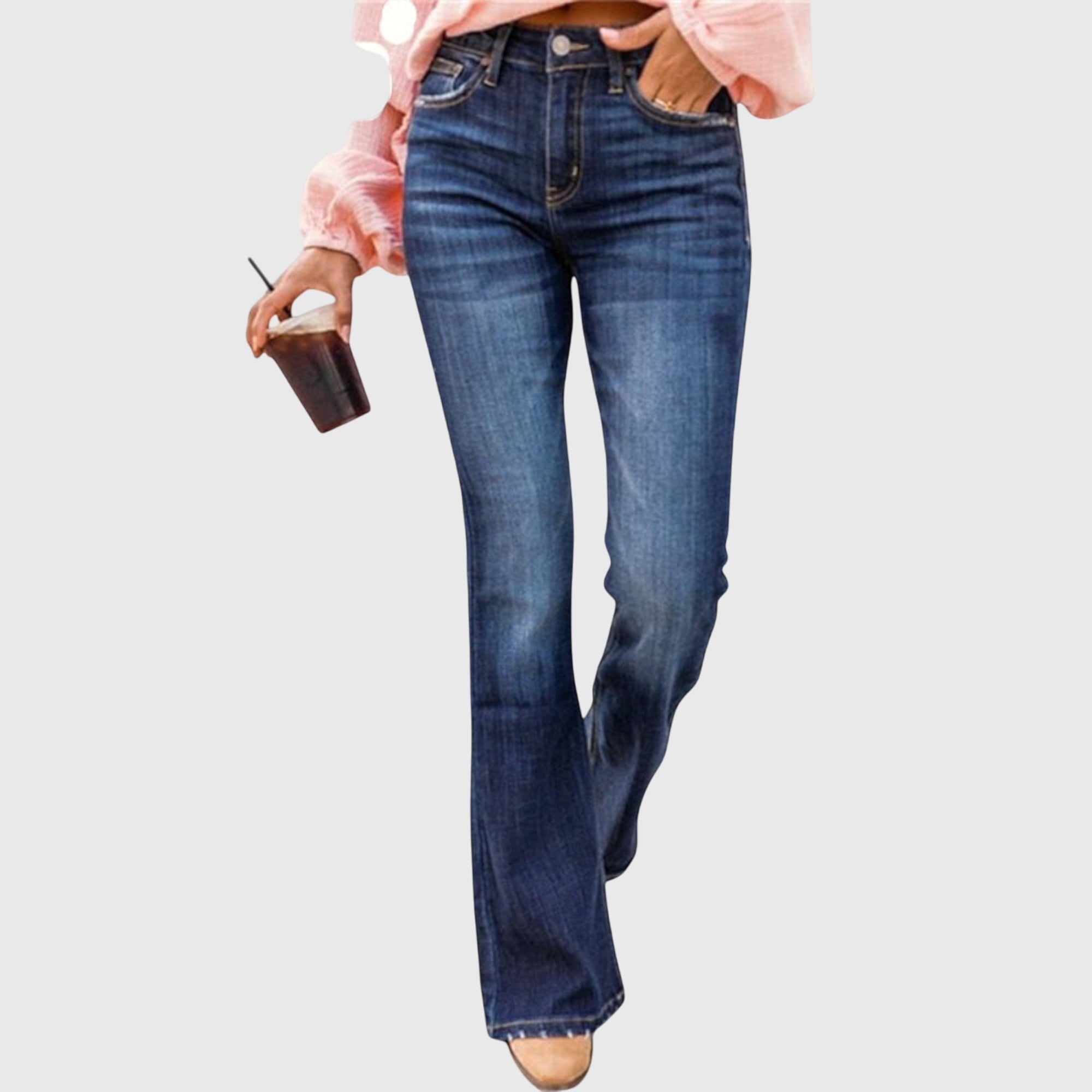 Women's Comfortable Stretch Pants in Deep Blue