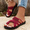 Valerie Comfort Sandals in Red