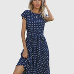 Allyzhea Elegant Dress in Blue