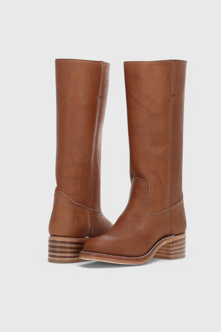 Grace Insulated Leather Boots in Brown