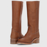 Grace Insulated Leather Boots in Brown