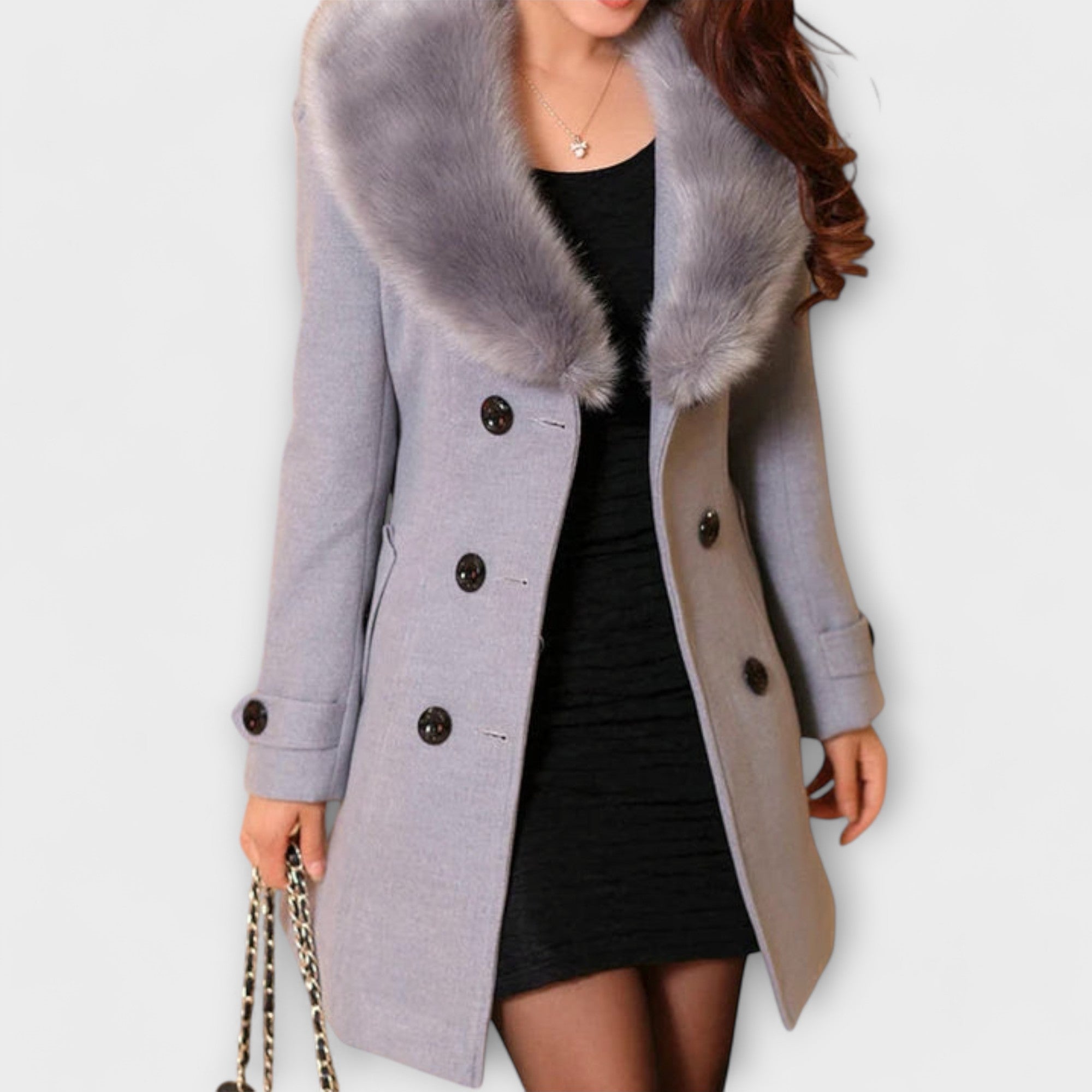 Women's Warm Winter Coat in Gray