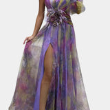 Danyzhel Elegant Maxi Dress in Purple