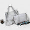 Women's 4-Piece Vintage Bag Set in Gray