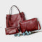Women's 4-Piece Vintage Bag Set in Red