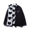 Women's Reversible Heart-Pattern Coat in Black