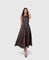Rylie Elegant Dress in Dark Brown