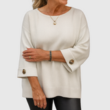 Julianette Elegant Sweater in White