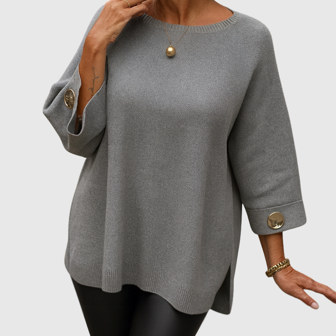 Julianette Elegant Sweater in Gray
