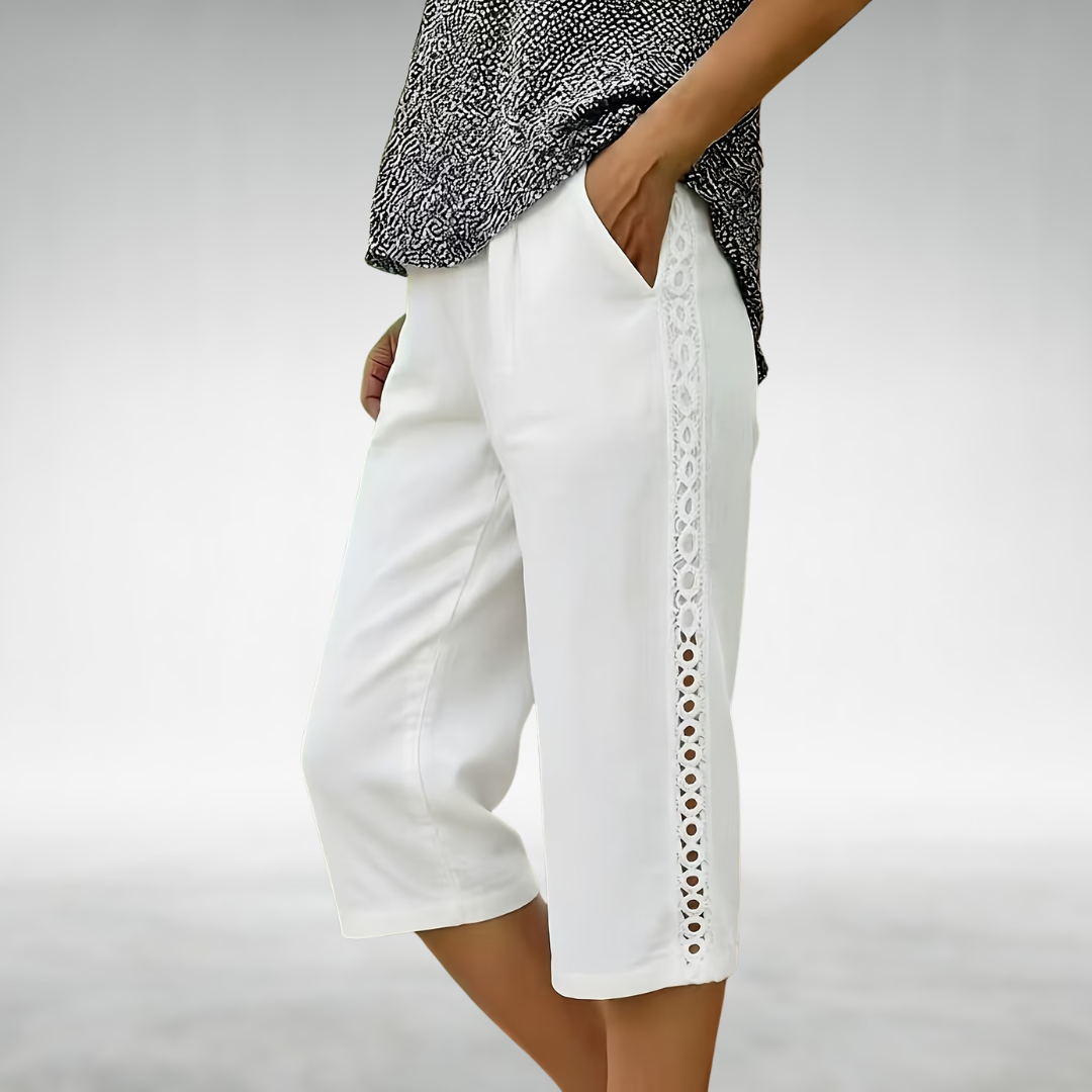 Serena Everyday Shorts with a Relaxed Fit in White