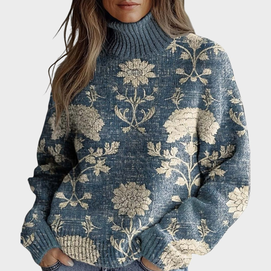 Maureen Art Knit Turtleneck Sweater