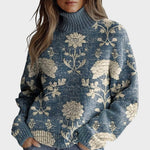 Maureen Art Knit Turtleneck Sweater