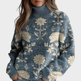 Maureen Art Knit Turtleneck Sweater