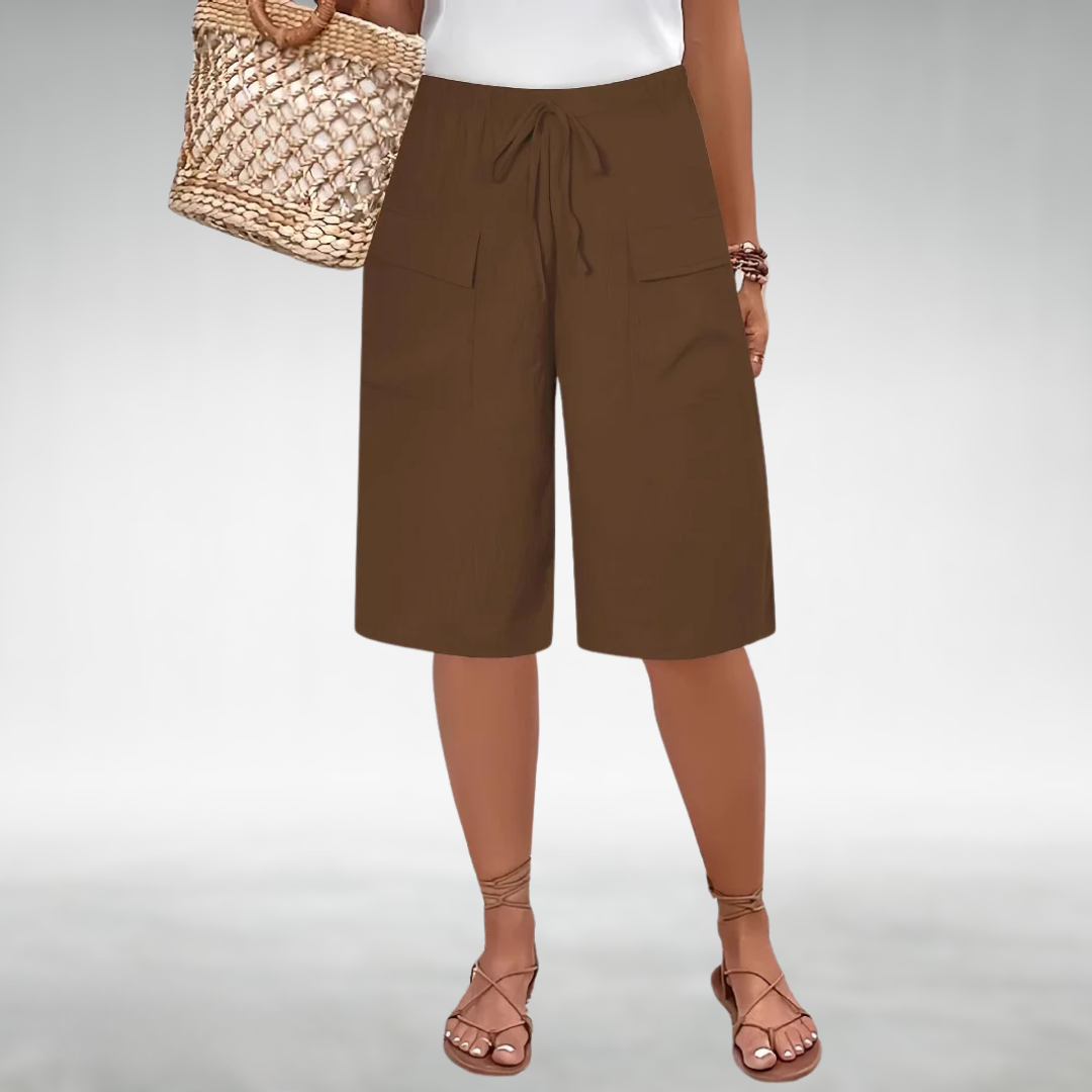Rose Everyday Shorts with a Relaxed Fit in Brown