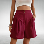 Mina Everyday Shorts with a Relaxed Fit in Red